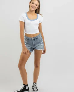 Hot Girls' Zimi Shorts Kids Denim|Bottoms