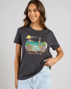 Tops*Rip Curl Gliding Standard T-Shirt Washed Black