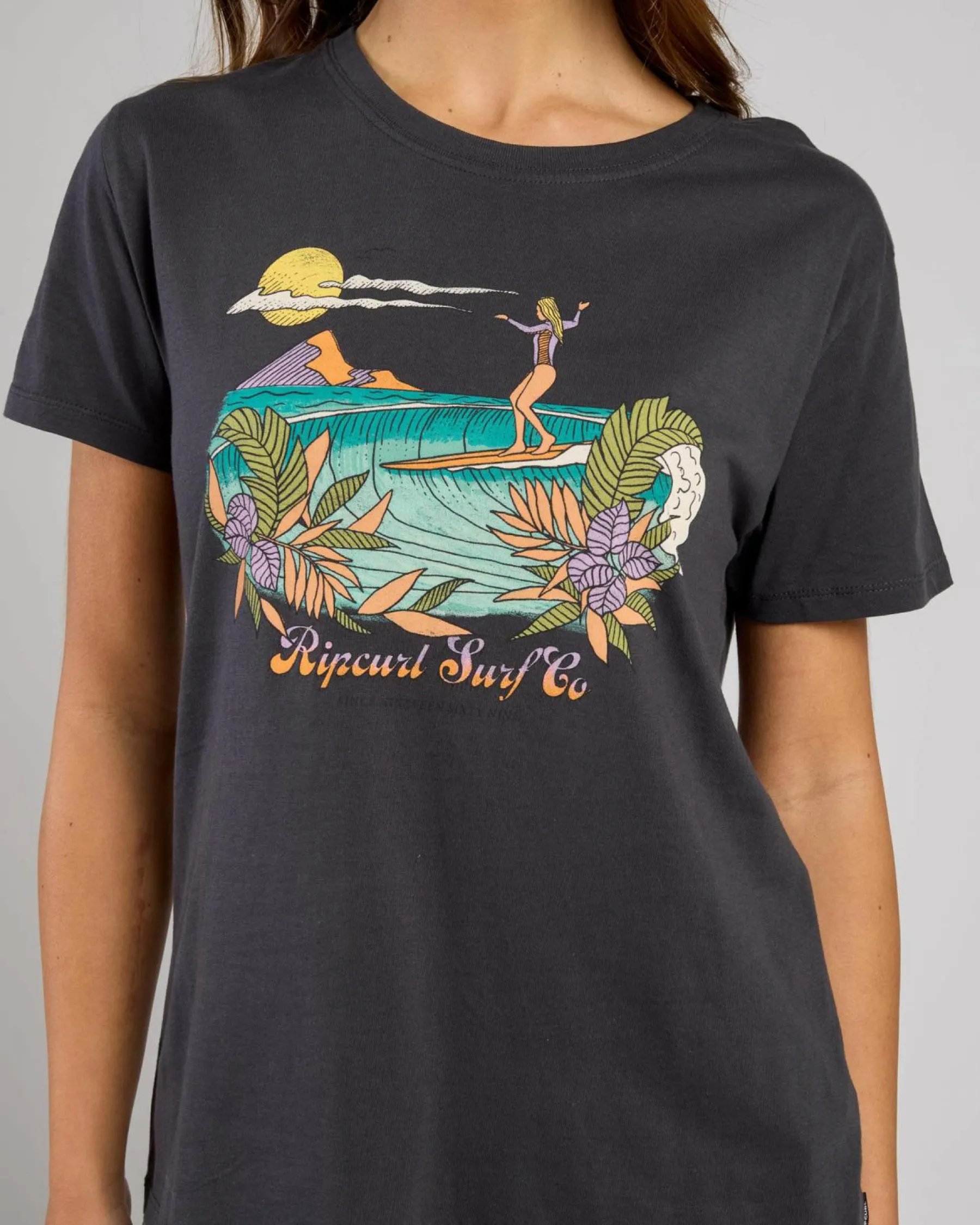 Tops*Rip Curl Gliding Standard T-Shirt Washed Black