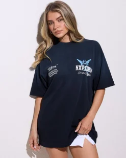 Tops*Nena & Pasadena Glimpse Raptor T-Shirt Sunbleached Anthracite