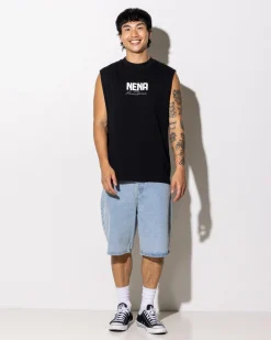 Tops & T-Shirts*Nena & Pasadena Global Raptor Muscle Tank Jet Black