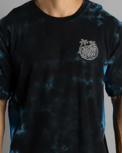 Tops & T-Shirts*Santa Cruz Glow Dot Mono T-Shirt Black Tie Dye