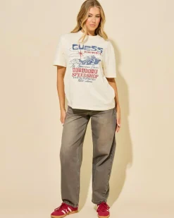 Tops*GUESS Go Printed Muscle T-Shirt Sandy Shore