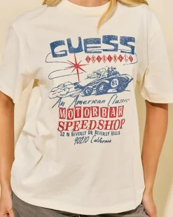 Tops*GUESS Go Printed Muscle T-Shirt Sandy Shore