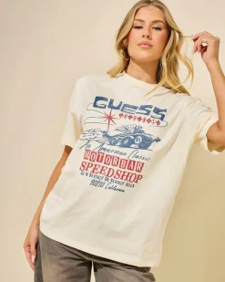 Tops*GUESS Go Printed Muscle T-Shirt Sandy Shore