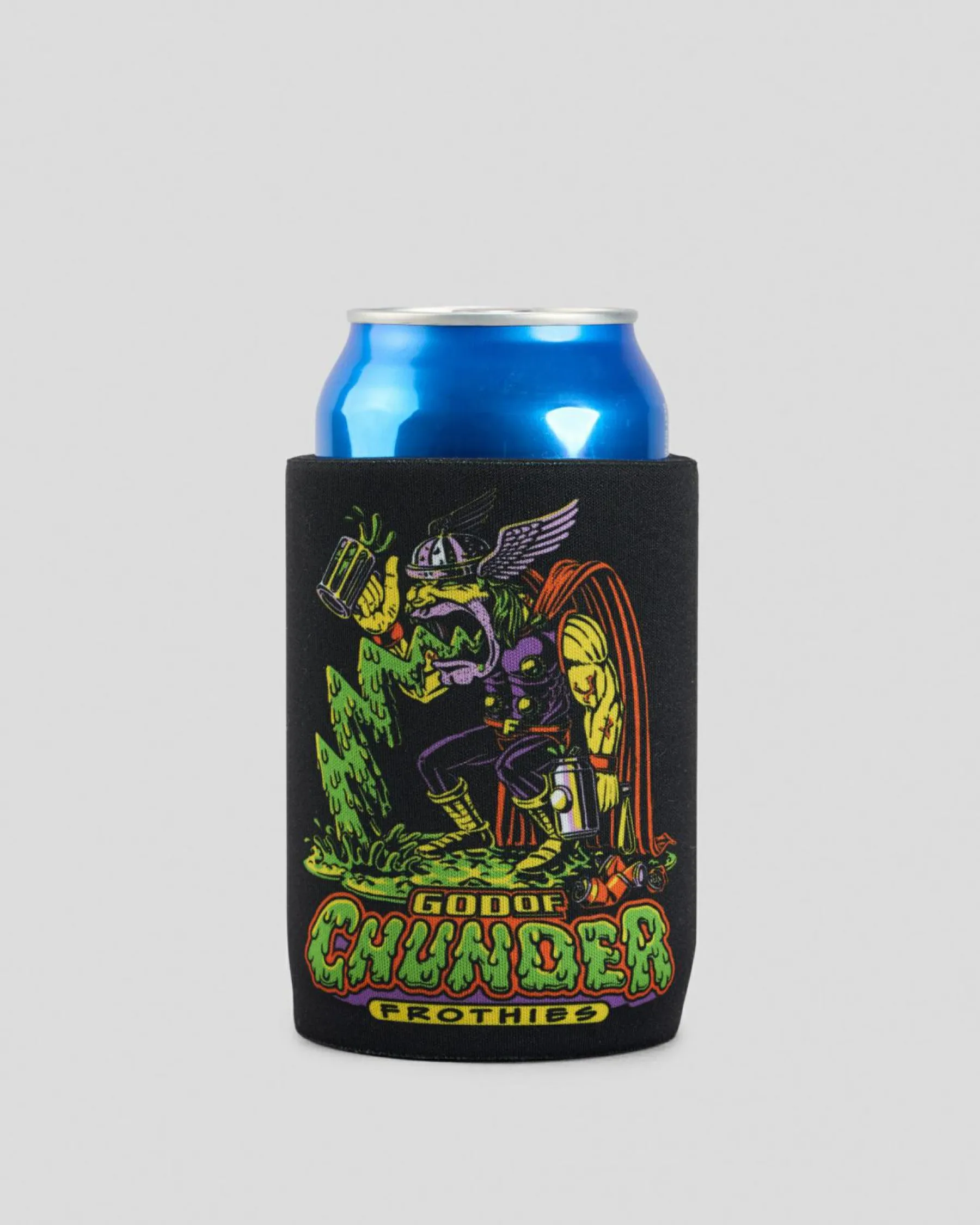 Sale God of Chunder Stubby Cooler Gifts & Novelty
