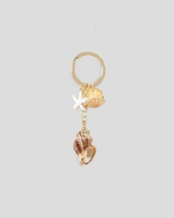 Gifts & Novelty|Gifts & Novelty*Karyn In LA Edged Shell Keyring Gold