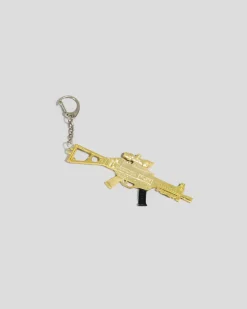 Gifts & Novelty*Miscellaneous Machine Gun Keyring Gold