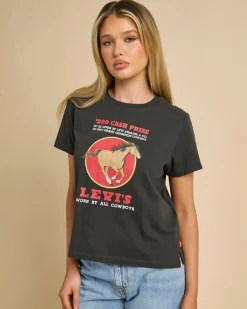 Tops*Levi's Graphic Boxy T-Shirt Western Archival Cash Prize