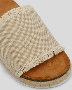 Slides*Ava And Ever Greece Flatform Shoes Natural