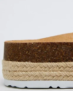 Slides*Ava And Ever Greece Flatform Shoes Natural