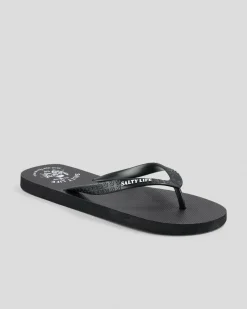 Flip Flops & Sandals*Salty Life Grim Thongs Black/white