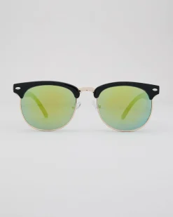 Sunglasses*Happy Hour G2's Black Gold Mirror Sunglasses Black/gold Mirror
