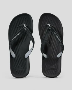 Flip Flops & Sandals*Quiksilver Haleiwa Thongs Black 1