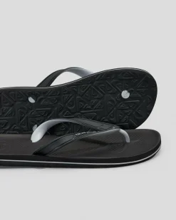 Flip Flops & Sandals*Quiksilver Haleiwa Thongs Black 1