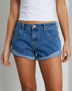Bottoms*DESU Hallie Roll Up Shorts Heritage Dark Blue
