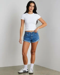 Bottoms*DESU Hallie Roll Up Shorts Heritage Dark Blue