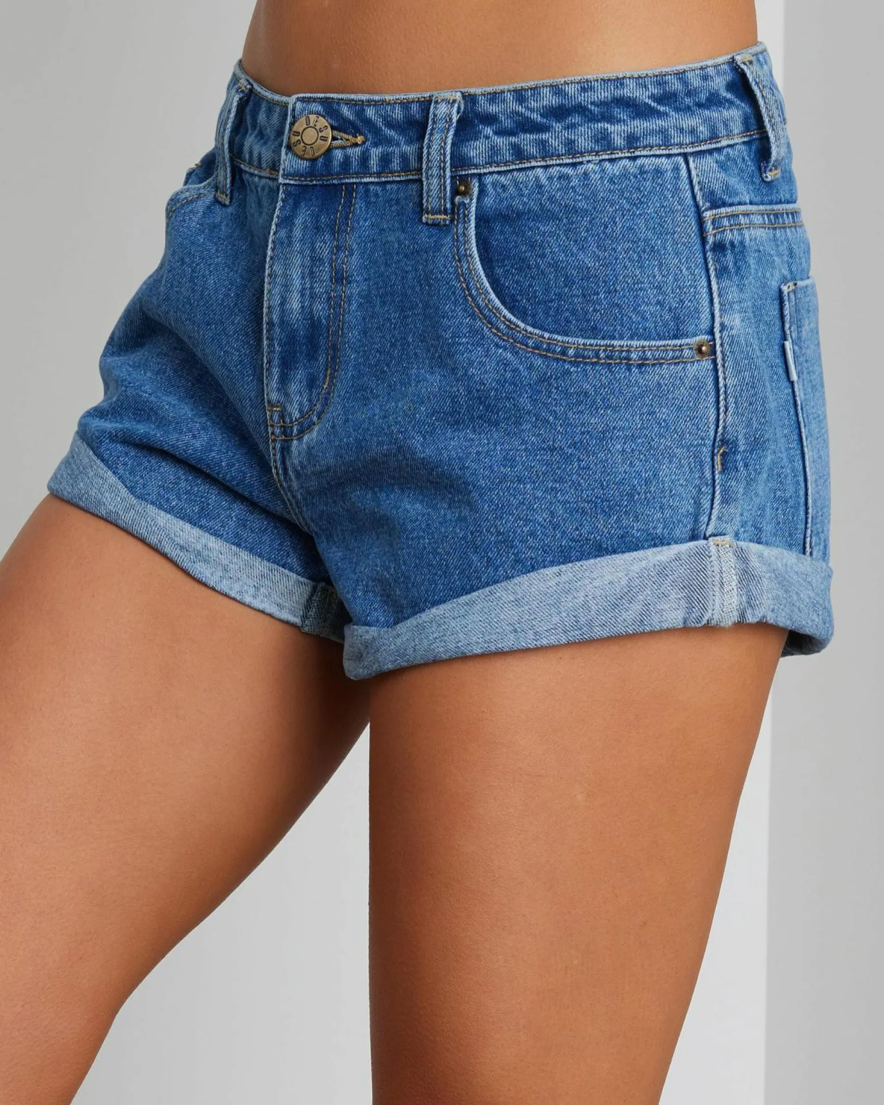 Bottoms*DESU Hallie Roll Up Shorts Heritage Dark Blue