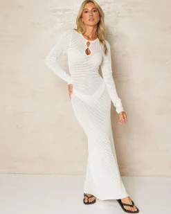 Knitwear|Dresses*Ava And Ever Hannah Crochet Maxi Dress White