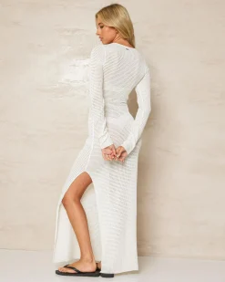 Knitwear|Dresses*Ava And Ever Hannah Crochet Maxi Dress White
