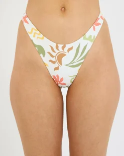 Bikinis*Billabong Happy Days Skimpy Hike Bikini Bottom White