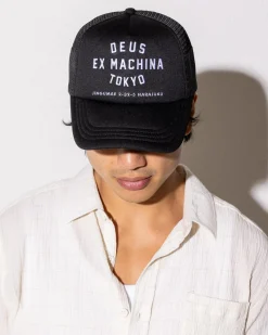 Headwear*Deus Ex Machina Harajuku Address Trucker Cap Black