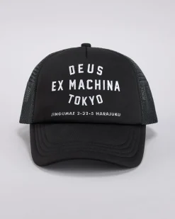 Headwear*Deus Ex Machina Harajuku Address Trucker Cap Black
