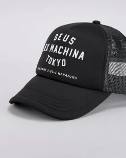 Headwear*Deus Ex Machina Harajuku Address Trucker Cap Black
