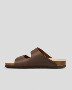 Discount Hawaii Oiled Leather Sandals Slides