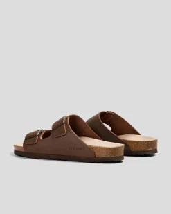 Discount Hawaii Oiled Leather Sandals Slides
