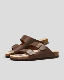 Discount Hawaii Oiled Leather Sandals Slides