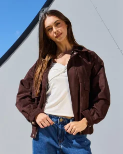 Jackets & Coats*Ava And Ever Hayden Suede Jacket Carob