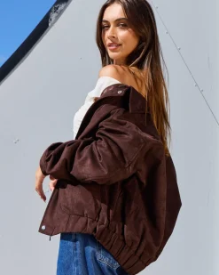 Jackets & Coats*Ava And Ever Hayden Suede Jacket Carob