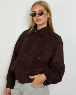 Jackets & Coats*Ava And Ever Hayden Suede Jacket Carob