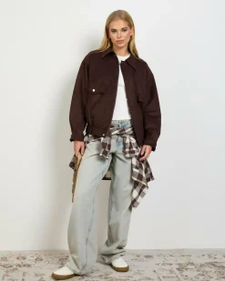Jackets & Coats*Ava And Ever Hayden Suede Jacket Carob