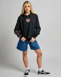 Online Heart Wreath Set Front Hoodie Women Jumpers & Hoodies