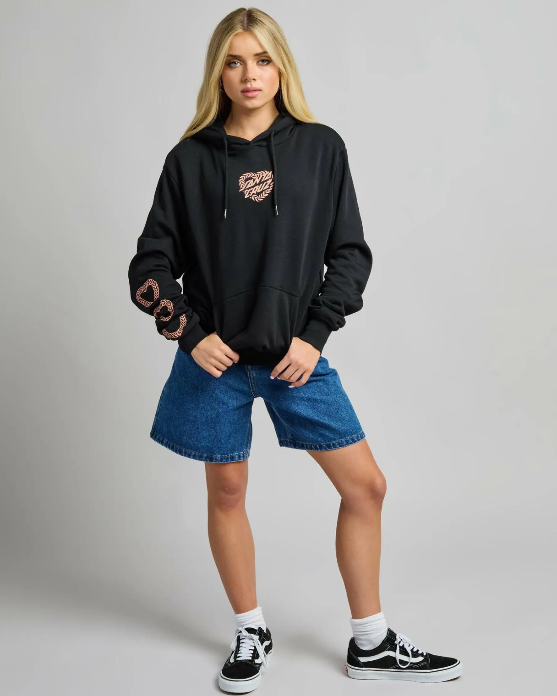 Online Heart Wreath Set Front Hoodie Women Jumpers & Hoodies