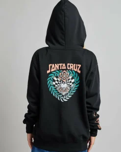 Online Heart Wreath Set Front Hoodie Women Jumpers & Hoodies