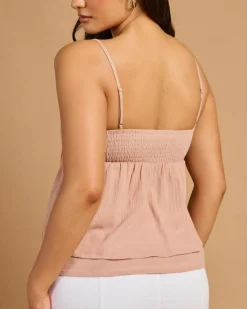 New Heather Split Front Top Women Tops