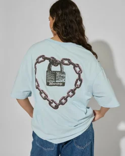 New Heavy Heart Relaxed Fit T-Shirt Women Tops