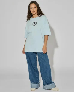 New Heavy Heart Relaxed Fit T-Shirt Women Tops
