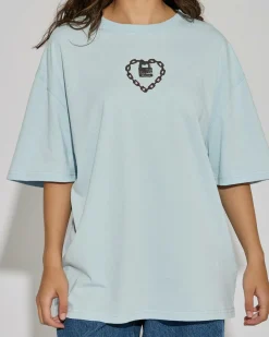 New Heavy Heart Relaxed Fit T-Shirt Women Tops