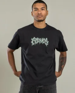 Tops & T-Shirts*Afends Heavy Petal Recycled T-Shirt Stone Black
