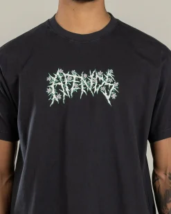 Tops & T-Shirts*Afends Heavy Petal Recycled T-Shirt Stone Black
