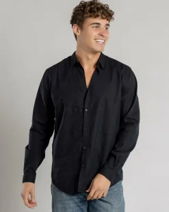 Tops & T-Shirts*Skylark Hemp Long Sleeve Shirt Black