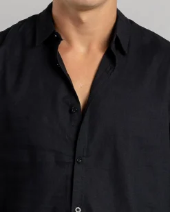 Tops & T-Shirts*Skylark Hemp Long Sleeve Shirt Black