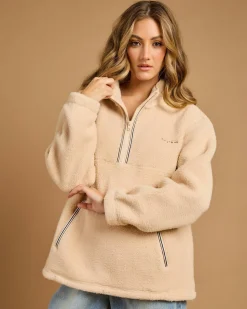 Jumpers & Hoodies*Rhythm Heritage 1/4 Zip Sweatshirt Oat