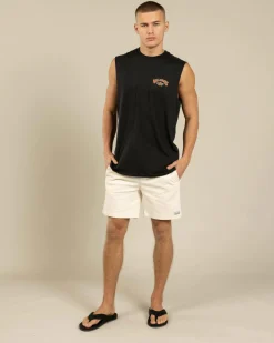 Tops & T-Shirts*Billabong Heritage Arch Muscle Tank Washed Black