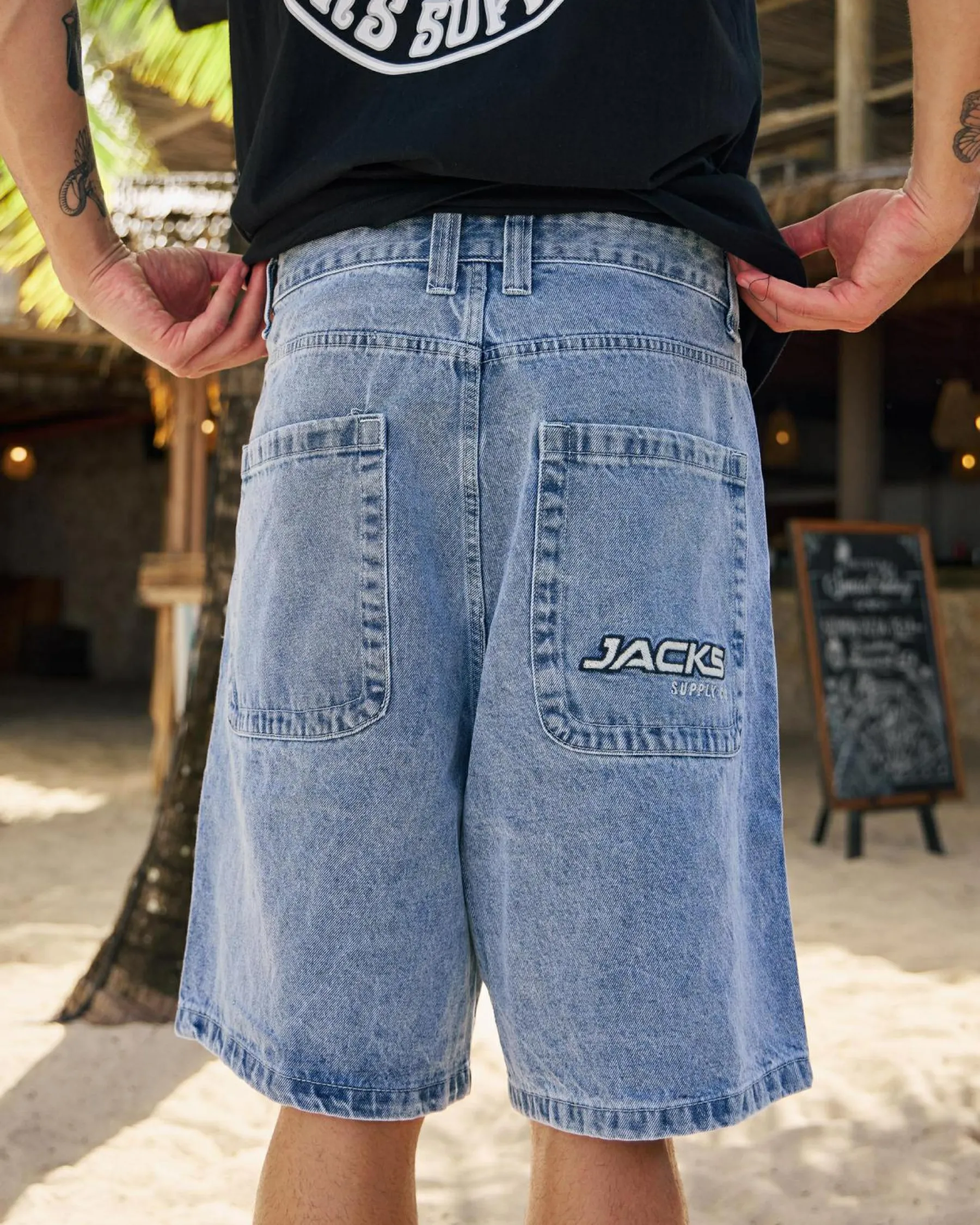 Denim|Shorts & Bottoms*Jacks Heritage Denim Shorts Mid Blue