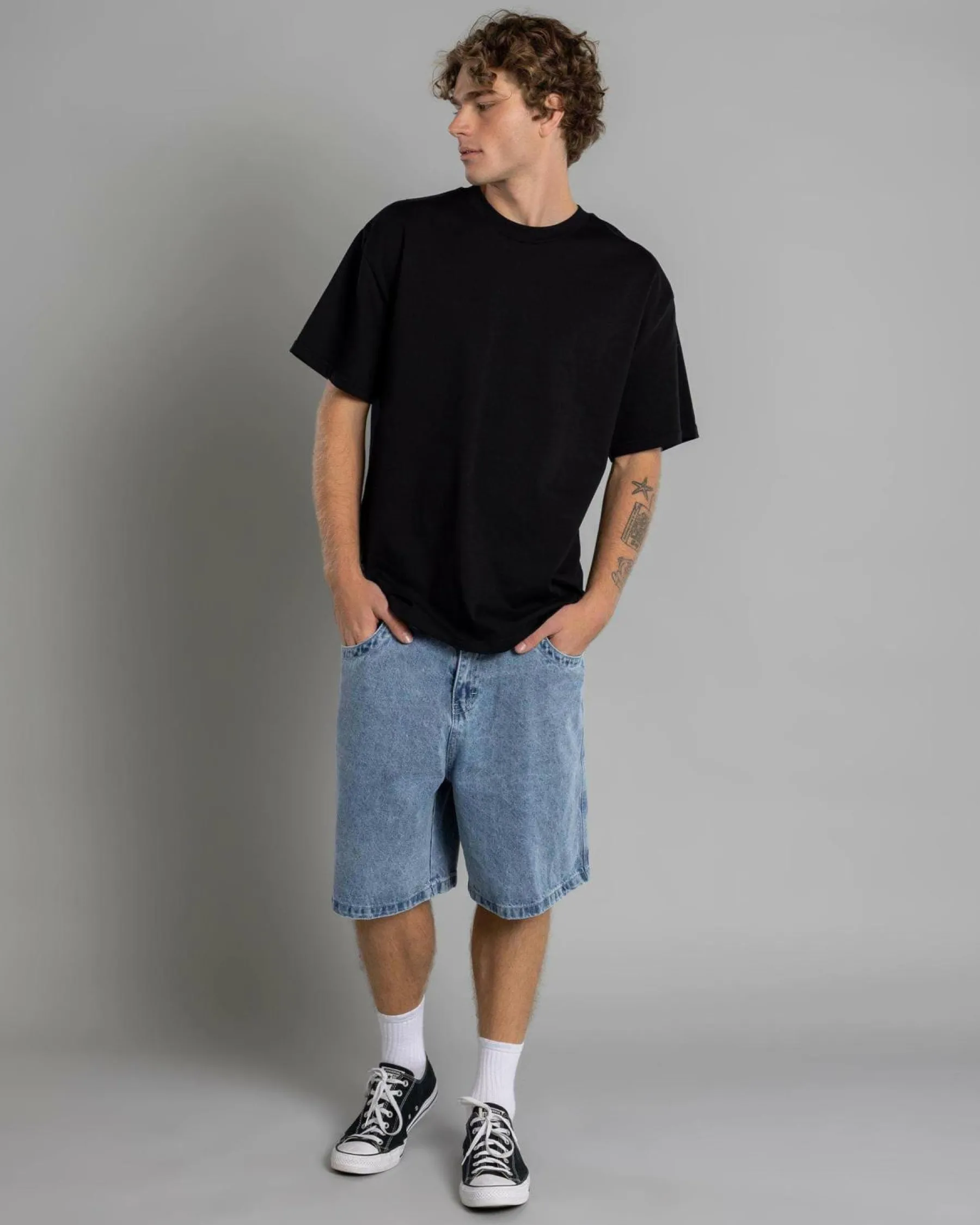 Denim|Shorts & Bottoms*Jacks Heritage Denim Shorts Mid Blue